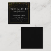 プロフェッショナルミニマル縁どス金ゴールド/金ゴールドダスト スクエア名刺 (正面/裏面)