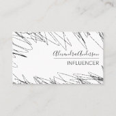 プロフェッショナルミニマル落書き白黒 名刺 (正面)