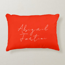 プロフェッショナルミニマル赤モダン白 アクセントクッション