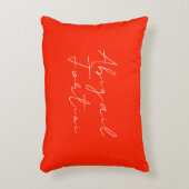 プロフェッショナルミニマル赤モダン白 アクセントクッション (正面(垂直))