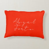 プロフェッショナルミニマル赤モダン白 アクセントクッション (裏面)