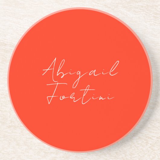 プロフェッショナルミニマル赤モダン白 コースター (正面)