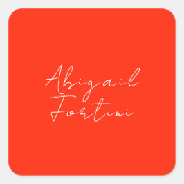 プロフェッショナルミニマル赤モダン白 スクエアシール