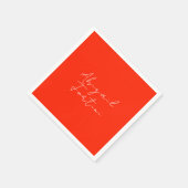 プロフェッショナルミニマル赤モダン白 スタンダードカクテルナプキン (角)