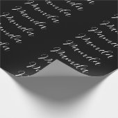 プロフェッショナルミニマル追加名パーソナライズされた ラッピングペーパー (角)