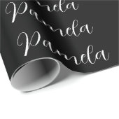 プロフェッショナルミニマル追加名パーソナライズされた ラッピングペーパー (ロールコーナー)