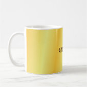 プロフェッショナルミニマル金ゴールドの色あなたの名前を追加 コーヒーマグカップ (左)