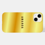 プロフェッショナルミニマル金ゴールドの色あなたの名前を追加 Case-Mate iPhoneケース (裏面 (横))