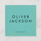 プロフェッショナルミニマル金ゴールド縁ど スクエア名刺 (正面)