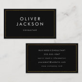 プロフェッショナルミニマル金ゴールド縁ど 名刺 (正面/裏面)