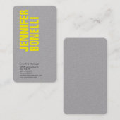 プロフェッショナルミニマル黄灰色シャープ 名刺 (正面/裏面)