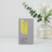 プロフェッショナルミニマル黄灰色シャープ 名刺 (スタンド正面)