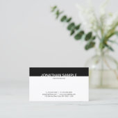 プロフェッショナルミニマル黒白エレガント 名刺 (スタンド正面)