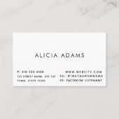 プロフェッショナルミニマルQRコード名刺 名刺 (裏面)