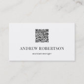 プロフェッショナルミニマルQRコード 名刺 (正面)