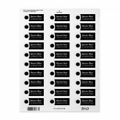 プロフェッショナルミニモダンマリストリターンラベル（黒） ラベル (フルシート)