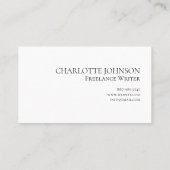 プロフェッショナルミニモダンマリストChicスクリプト 名刺 (裏面)