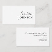 プロフェッショナルミニモダンマリストChicスクリプト 名刺 (正面/裏面)