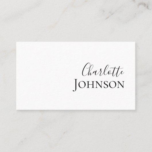 プロフェッショナルミニモダンマリストChicスクリプト 名刺 (正面)