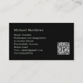 プロフェッショナルミュージシャンギタカスタムーQRコード 名刺 (裏面)