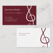 プロフェッショナルミュージシャントレブルクレフ、 音符記号ブルグモダンンディ 名刺 (正面/裏面)