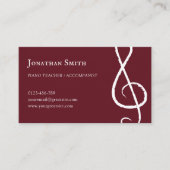 プロフェッショナルミュージシャントレブルクレフ、 音符記号ブルグモダンンディ 名刺 (正面)