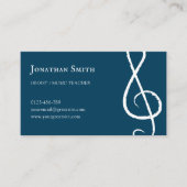 プロフェッショナルミュージシャントレブルクレフ、 音符記号モダンブルー 名刺 (正面)