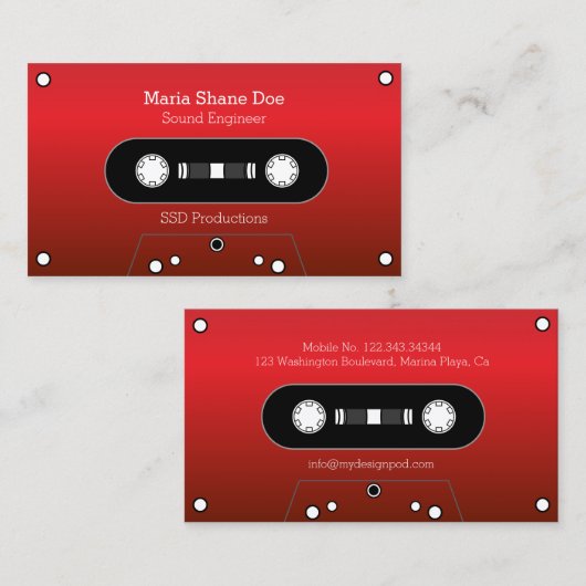 プロフェッショナルミュージシャン名刺 名刺 (正面/裏面)