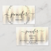 プロフェッショナルミュージシャン芸術的DJ 3D金ゴールド 名刺 (正面/裏面)