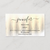 プロフェッショナルミュージシャン芸術的DJ 3D金ゴールド 名刺 (裏面)