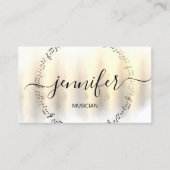 プロフェッショナルミュージシャン芸術的DJ 3D金ゴールド 名刺 (正面)