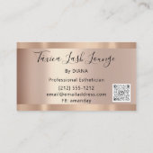 プロフェッショナルメイクアップまつげバラグリッターQRCODE 名刺 (裏面)