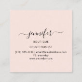 プロフェッショナルメイクアップまつげ延長ピンク スクエア名刺 (裏面)