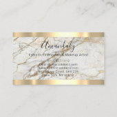 プロフェッショナルメイクアップまつげ延長金ゴールド大理石 名刺 (裏面)