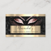 プロフェッショナルメイクアップまつ毛エクステンションバラ大理石 名刺 (正面)