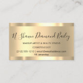 プロフェッショナルメイクアップまぶし自筆証書金ゴールド 名刺 (裏面)