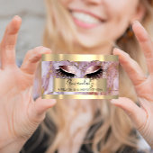 プロフェッショナルメイクアップアイドラッシュエクステンションピンク大理石 名刺