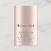 プロフェッショナルメイクアップアーティストで睫毛の専門家 名刺 (裏面)