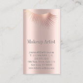 プロフェッショナルメイクアップアーティストで睫毛の専門家 名刺 (裏面)