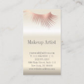 プロフェッショナルメイクアップアーティストで睫毛の専門家 名刺 (裏面)