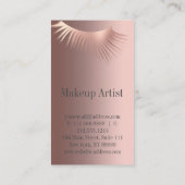 プロフェッショナルメイクアップアーティストで睫毛の専門家 名刺 (裏面)