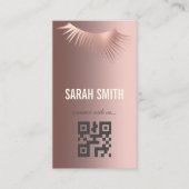 プロフェッショナルメイクアップアーティストで睫毛の専門家 名刺 (正面)