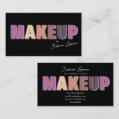 プロフェッショナルメイクアップアーティストとスタイリングの専門家 名刺 (正面/裏面)