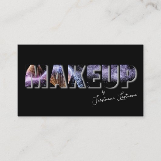 プロフェッショナルメイクアップアーティストとスタイリングの専門家 名刺 (正面)