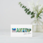 プロフェッショナルメイクアップアーティストとスタイリングの専門家 名刺 (スタンド正面)