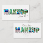 プロフェッショナルメイクアップアーティストとスタイリングの専門家 名刺 (正面/裏面)