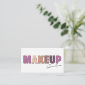 プロフェッショナルメイクアップアーティストとスタイリングの専門家 名刺 (スタンド正面)