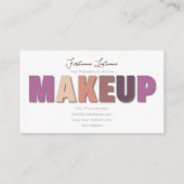 プロフェッショナルメイクアップアーティストとスタイリングの専門家 名刺 (裏面)