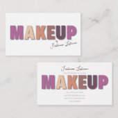 プロフェッショナルメイクアップアーティストとスタイリングの専門家 名刺 (正面/裏面)