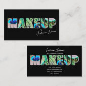 プロフェッショナルメイクアップアーティストとスタイリングの専門家 名刺 (正面/裏面)